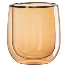 Набір чашок Ardesto Golden Moon, з подвійними стінками, 250 мл, 2 шт., золотий (AR2625GG)