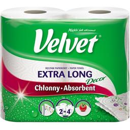 Бумажные полотенца Velvet Extra Long Decore, двухслойные, 2 рулона