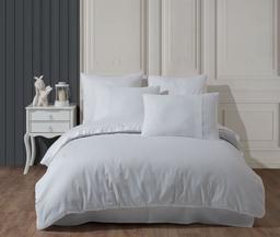 Комплект постельного белья Hobby Premium Sateen 300TC Stripe Beyaz, евростандарт, сатин, белый (68558_2,0)