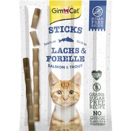 Лакомство для кошек GimCat Sticks Salmon&Trout с лососем и треской, 20 г