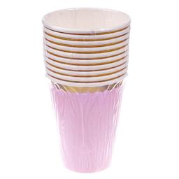 Набор стаканов одноразовых Offtop, 250 мл, светло-розовый, 6 шт. (833632)