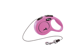 Повідець-рулетка Flexi Classic XS, для собак до 8 кг, трос 3 м, рожевий (CL00C3.251.P.20)