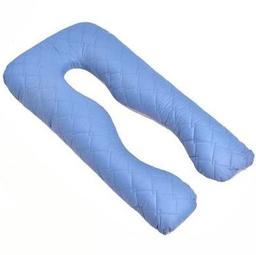 Подушка Ideia П-образная для беременных и отдыха, 140x75x20 см, светло серая с джинсовым (8-33724 джинс/св.сірий)