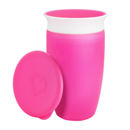 Чашка-непроливайка Munchkin Miracle 360 с крышкой, 296 мл, розовый (051859)