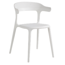 Крісло Papatya Luna-Stripe, біле сидіння, верх білий (821964)