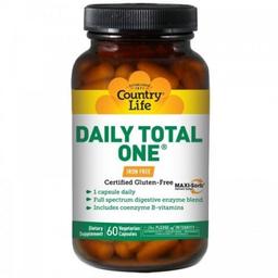 Вітамінно-мінеральний комплекс Country Life Daily Total One без заліза 60 капсул