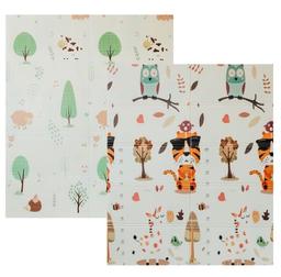 Дитячий двосторонній складаний килимок Poppet Тигреня в лісі і Молочна ферма, 150х180 см (PP001-150)