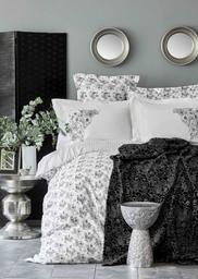 Набор постельное белье с пледом Karaca Home Brave silver 2020-1, евро, серый, 7 предметов (svt-2000022231282)