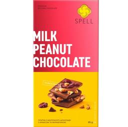 Плитка молочного шоколаду Spell, з арахісом та журавлиною, 85 г