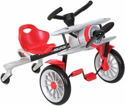 Детский велокарт Rollplay Go-Kart Planedo, серебристый (46554)