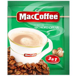 Напій кавовий MacCoffee Лісовий горіх вершки та цукор, 18 г (10050)