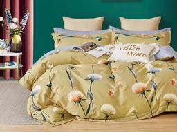 Комплект постельного белья Ecotton, полуторный, сатин, 215х150 см, золотой (23751)