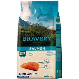 Сухий корм для дорослих собак дрібних порід Bravery Salmon Mini Adult, з лососем, 7 кг (316)