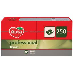 Серветки Ruta Professional, двошарові, 32,5х32,5 см, 250 шт., червоні
