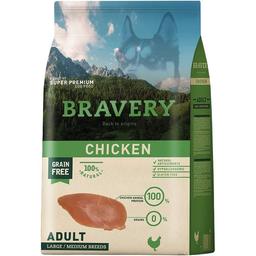 Сухой корм для взрослых собак средних и больших пород Bravery Chicken Adult Large Medium, с курицей, 4 кг