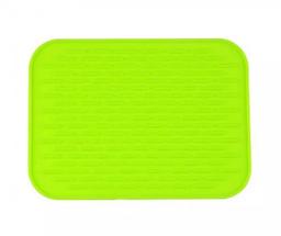 Силіконовий килимок для посуду Supretto, 21х15 см, зелений (4874-0003)
