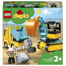 Конструктор LEGO DUPLO Town Вантажівка і гусеничний екскаватор, 20 деталей (10931)