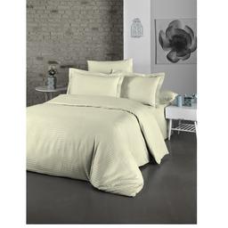 Комплект постельного белья LightHouse Exclusive Sateen Stripe Lux, сатин, евростандарт, 220x200 см, кремовый (2200000550163)