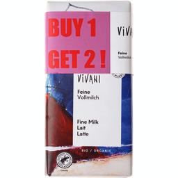 Шоколад молочный Vivani органический 200 г (2 шт. х 100 г)