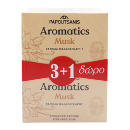 Тверде мило Aromatics Білий Мускус, 400 г (4 шт. по 100 г) (ABSMB400)