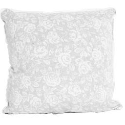 Подушка декоративна Прованс white Rose з мереживом, 40х40 см (3693)
