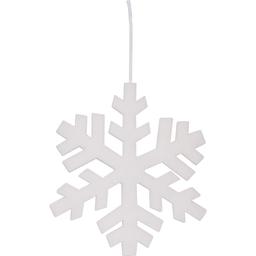 Підвіска новорічна декоративна Novogod'ko Сніжинка поліестер 30 см біла (974201)