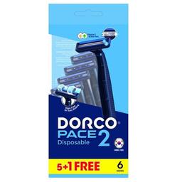 Бритвы одноразовые Dorco Pace2 2 лезвия, 6 шт.