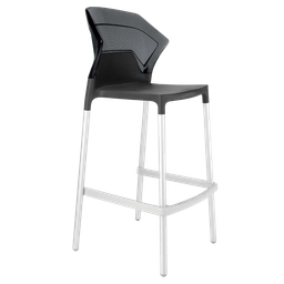 Барний стілець Papatya Ego-S, сірий з білим (813730)