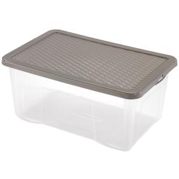 Ящик пластиковий з кришкою Heidrun Intrigobox, 50 л, 60х40х26 см, сіро-коричневий (4684)