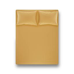 Простыня на резинке с наволочкой Penelope Laura mustard, 200х100+70х50 см, хлопок, желтый (svt-2000022278065)