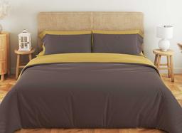 Комплект постельного белья ТЕП Happy Sleep Солнечный Цитрин евро оранжевый с коричневым (2-03796_26166)