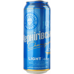 Пиво Чернігівське Light, светлое, 4,3%, ж/б, 0,5 л