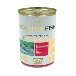 Монопротеиновый влажный корм для собак склонных к аллергии Healthy Fish, с лососем и рисом, 400 г