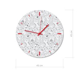 Настінний годинник Art-Life Collection, 45x45 см, білий (1 Pvh 26 45x45)