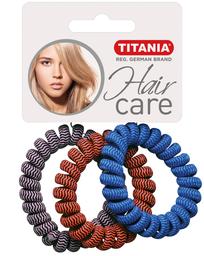 Набір резинок для волосся Titania Аnti Ziep покритих тканиною, 4 см, 3 шт. (7924)