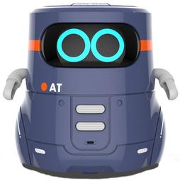Умный робот AT-Robot с сенсорным управлением и обучающими карточками, украинский язык, темно-фиолетовый (AT002-02-UKR)