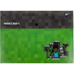 Папка-конверт Yes Minecraft, A4, с кнопкой (492082)