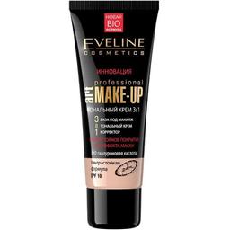 Тональний крем Eveline Professional Art Make-Up 3 в 1 SPF 10 відтінок Бежевий 30 мл