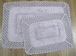 Набір килимків Irya Lizz lila 128х95 см і 71х55 см сірий (svt-2000022213875)