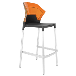 Барний стілець Papatya Ego-S, сірий з помаранчевим (2211019091011)