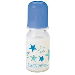 Бутылочка для кормления Baby-Nova Декор, стеклянная, 150 мл, голубой (3960332)