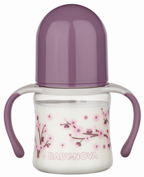 Бутылочка Baby-Nova Декор, з широким горлышком и ручками, 150 мл, сиреневый (3966383)