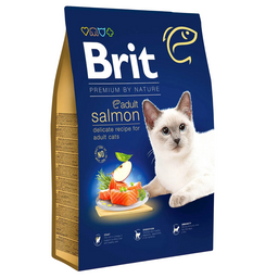 Сухий корм для котів Brit Premium, Nature Cat Adult Salmon, 8 кг (з лососем)