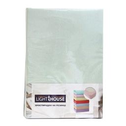 Простыня на резинке LightHouse Jersey Premium, 200х90 см, мятный (46487)