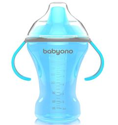 Чашка-непроливайка BabyOno Natural Nursing с твердым носиком, 260 мл, голубой (1457)