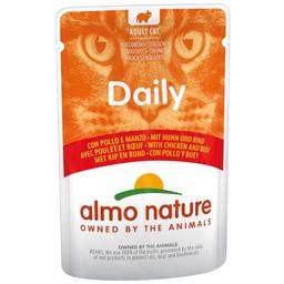 Вологий корм для котів Almo Nature Daily Cat, з куркою та яловичиною, 70 г (5271)