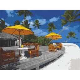 Картина за номерами ArtCraft Перловий пляж Бора-Бора 40x50 см (10561-AC)
