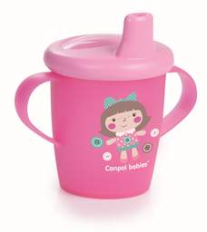 Чашка-непроливайка Canpol babies Toys, 250 мл, розовый (31/200_pin)