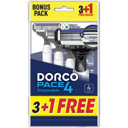 Бритвы одноразовые Dorco Pace4 Pro 4 лезвия, 4 шт.