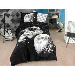 Комплект постельного белья Hobby Poplin Galaxy, поплин, 220х160 см, темно-серый (44453_1,5)